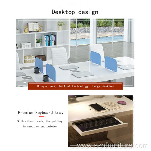 Fashion White Staff Office Desk Combination Work Desk